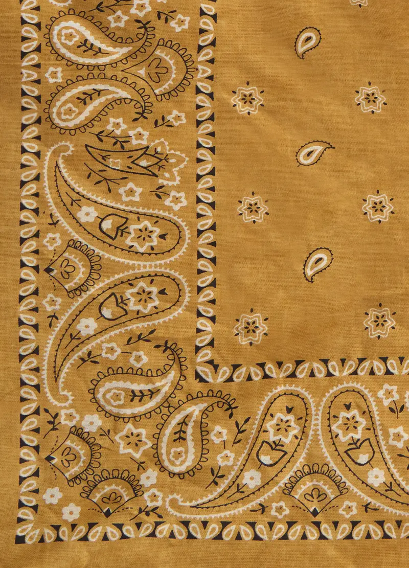 Bandana In Cotone Uomo, Giallo senape miniatura 2