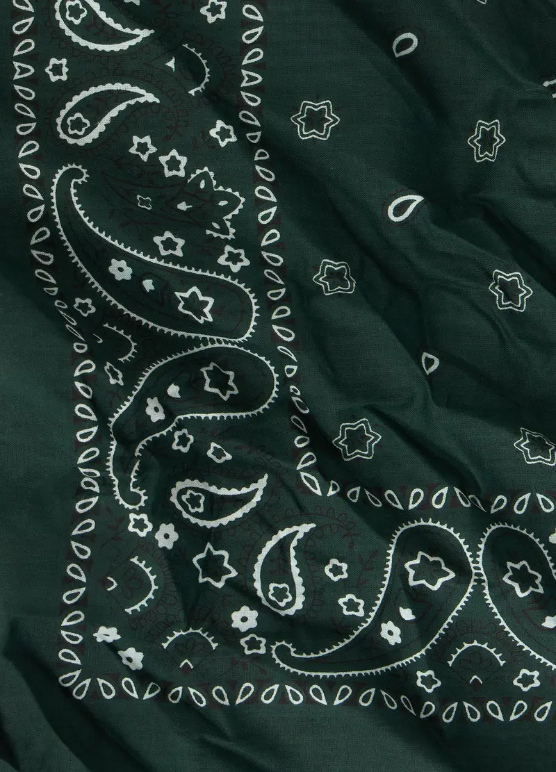 Bandana In Cotone Uomo, Verde bosco miniatura 2