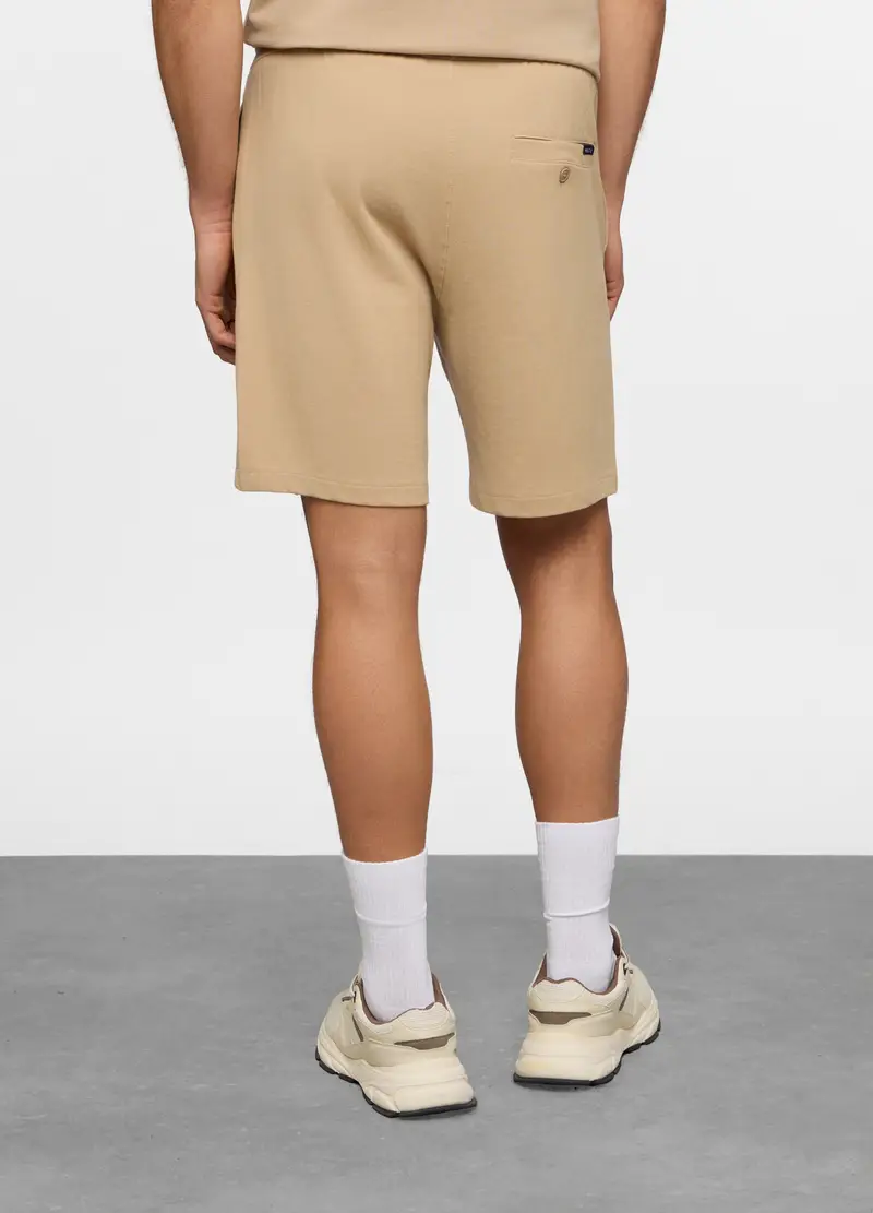 Bermuda In Piquet Di Cotone Uomo, Unisex, Marrone chiaro miniatura 2