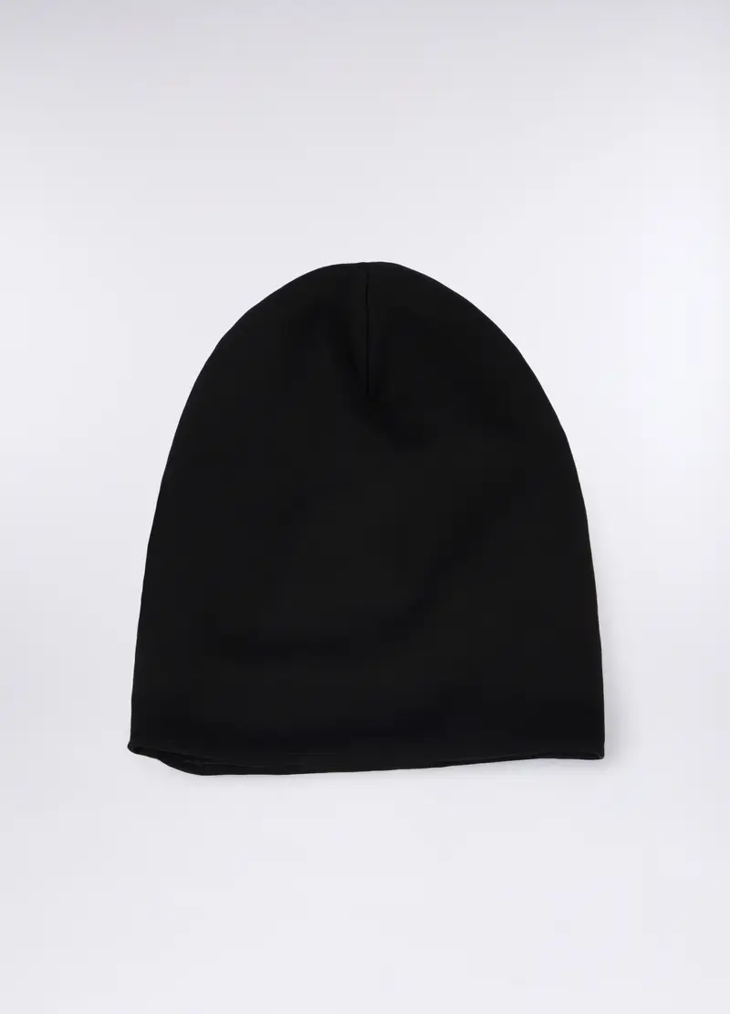 Berretto A Maglia In Cotone Uomo, Nero miniatura 2