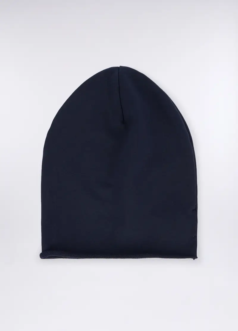 Berretto Beanie In Cotone Uomo, Blu scuro