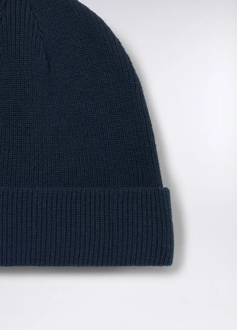 Berretto In Cotone A Coste Uomo, Blu scuro miniatura 2