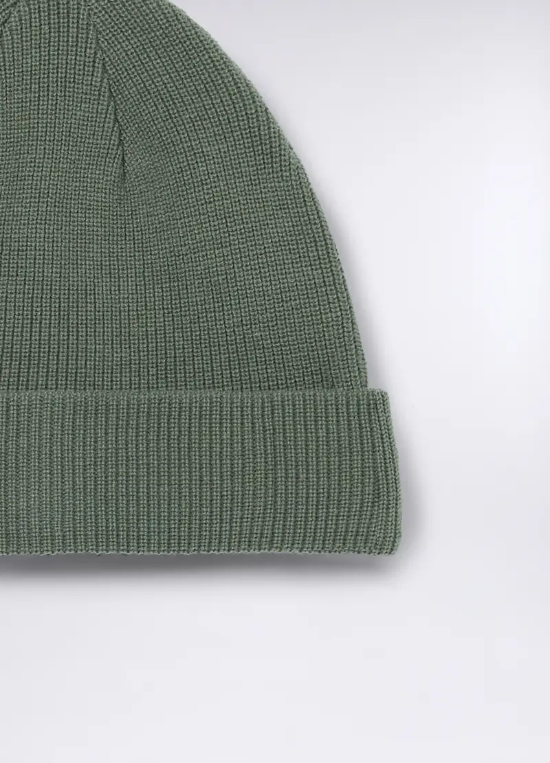 Berretto In Cotone A Coste Uomo, Verde salvia miniatura 2