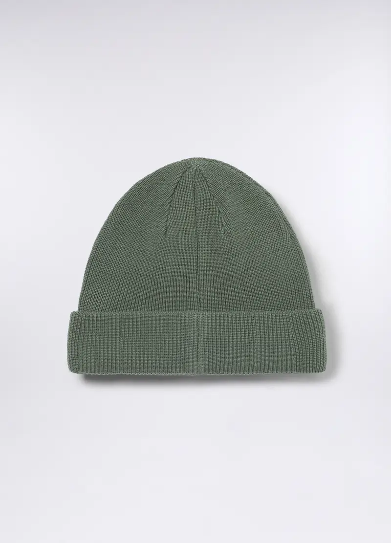 Berretto In Cotone A Coste Uomo, Verde salvia