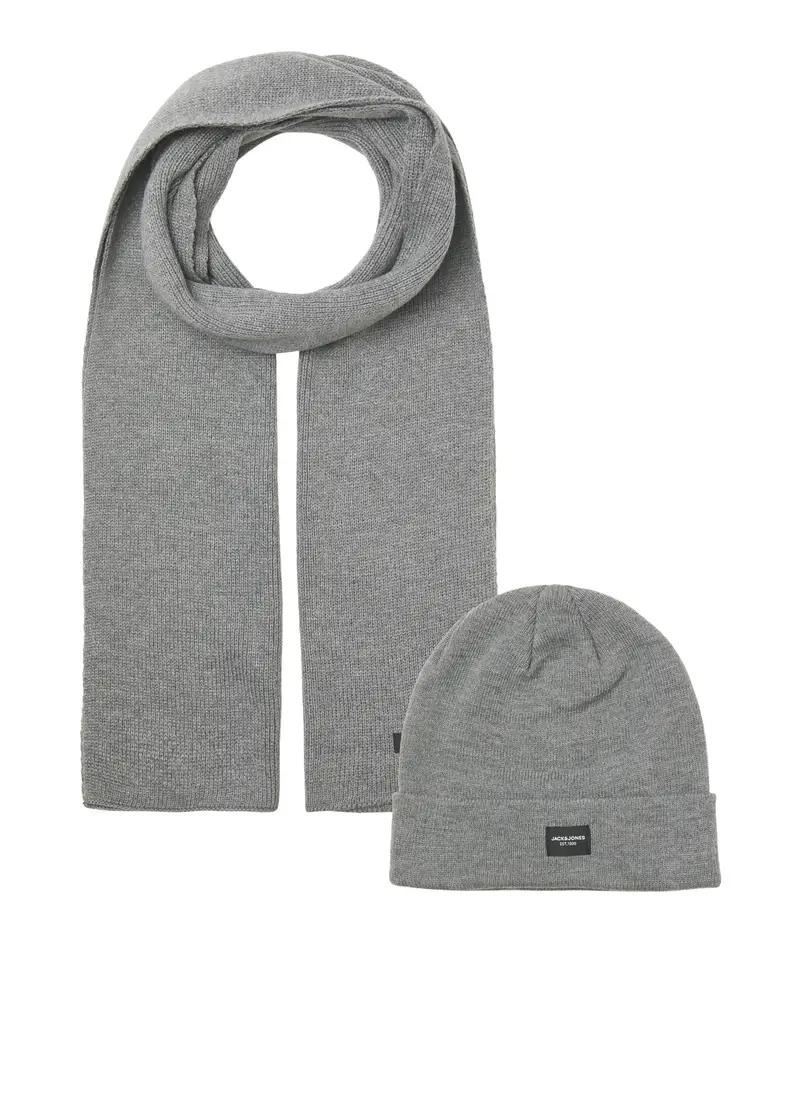 Berretto In Maglia Con Logo Uomo, Unisex, Grigio cemento miniatura 3