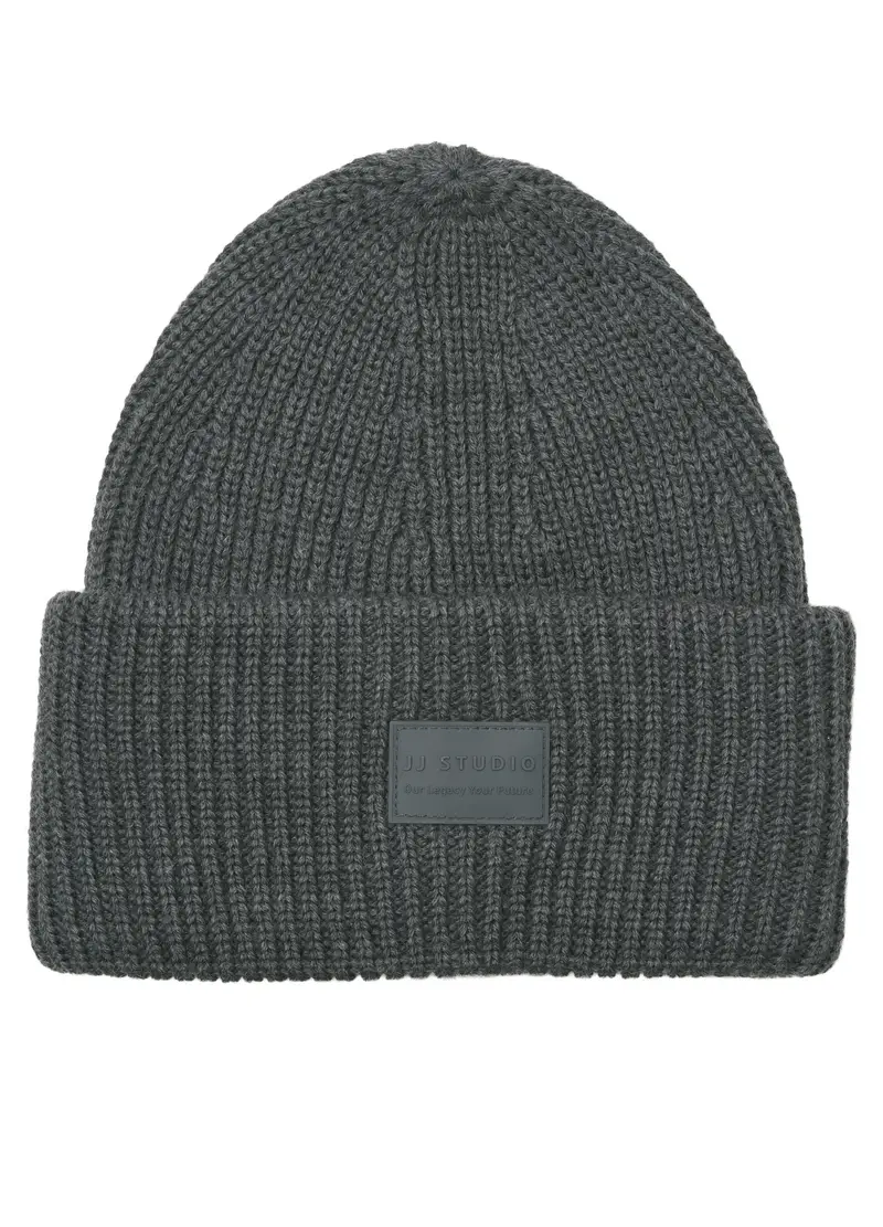 Berretto In Maglia Con Risvolto Uomo, Unisex, Grigio antracite miniatura 3