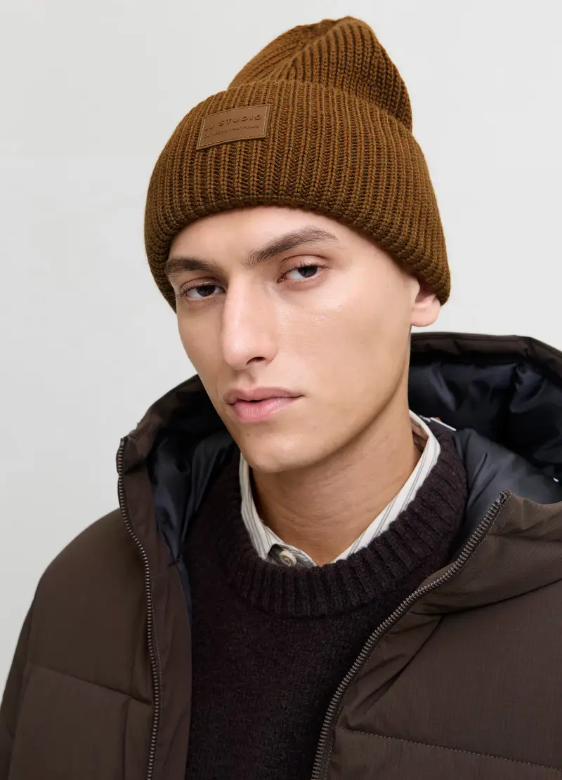 Berretto In Maglia Uomo, Unisex, Marrone tabacco miniatura 2