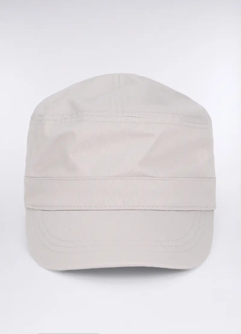 Berretto In Twill Di Cotone Uomo, Grigio pietra