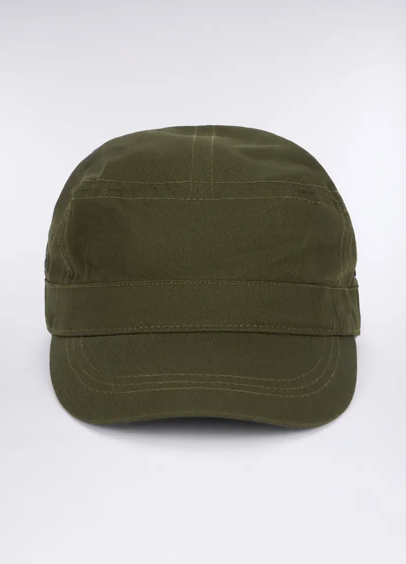 Berretto In Twill Di Cotone Uomo, Verde muschio