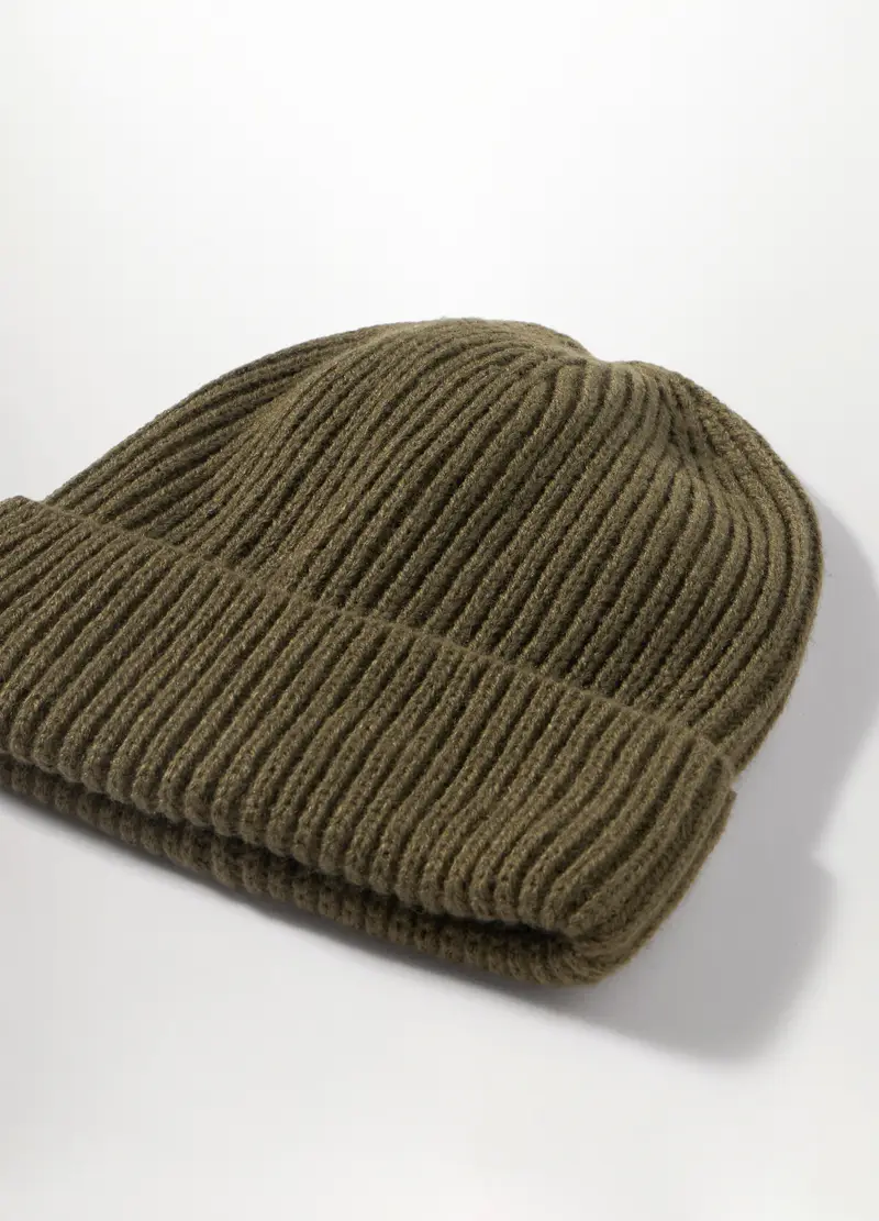 Berretto Tricot Donna, Verde scuro miniatura 3