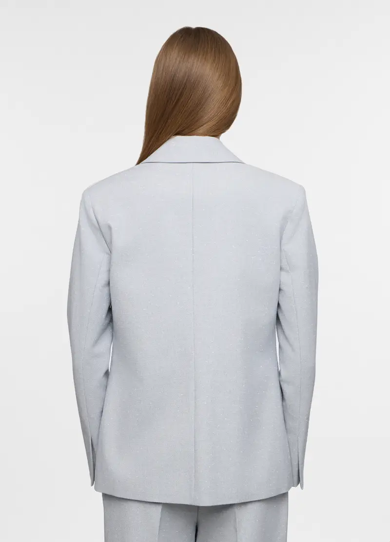 Blazer Con Collo Reverse Donna, Grigio chiaro miniatura 2