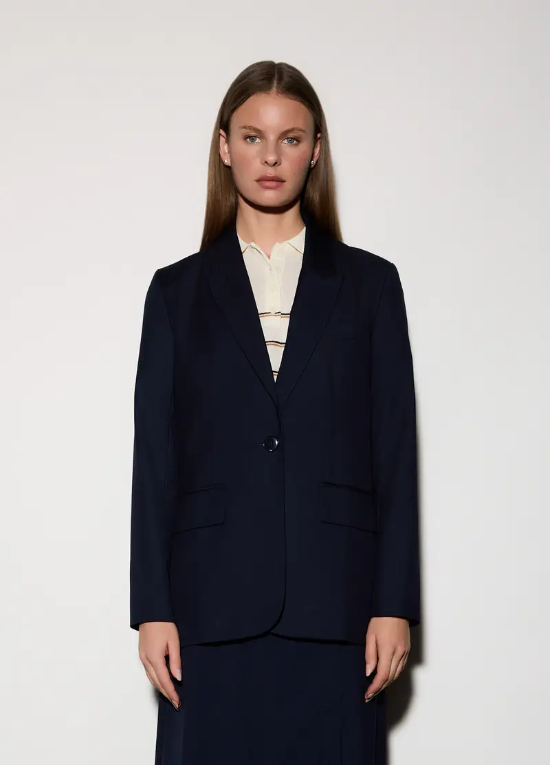Blazer Monopetto Donna, Unisex, Blu navy miniatura 2