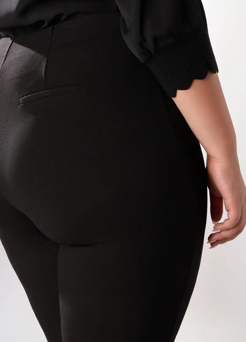 Blusa Con Maniche A 3/4 Donna Curvy, Nero miniatura 3