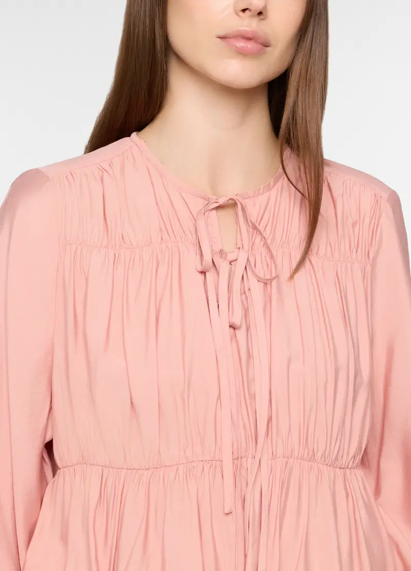 Blusa Con Scollo A Goccia Donna, Rosa pastello miniatura 3