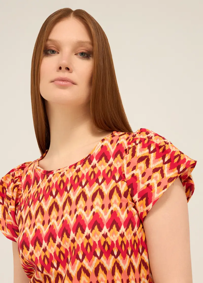 Upim, Blusa In American Crepe Donna, Arancione tangerine, Taglia: XS miniatura 2