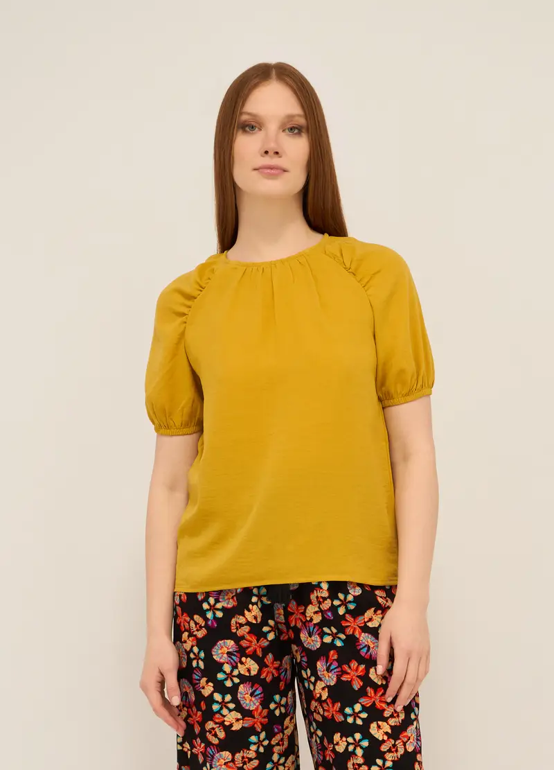 Upim, Blusa In Crepe Donna, Giallo limone, Taglia: XS