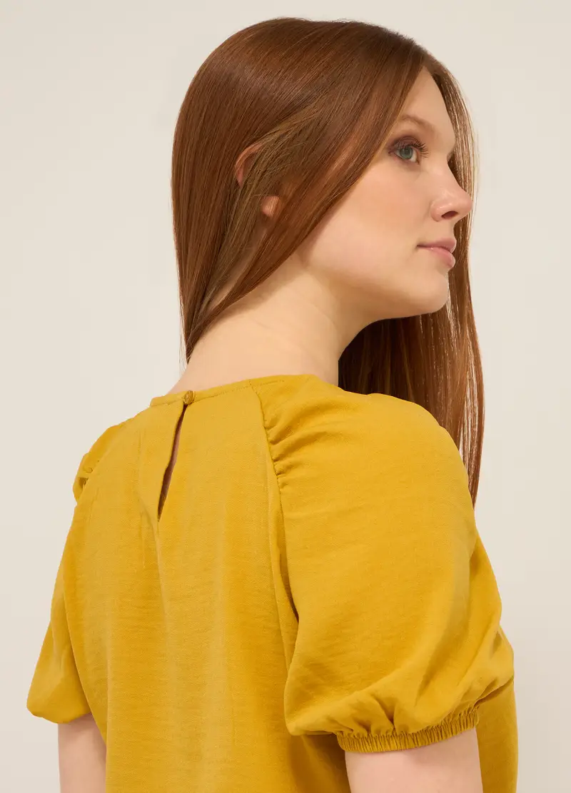 Upim, Blusa In Crepe Donna, Giallo limone, Taglia: XS miniatura 2