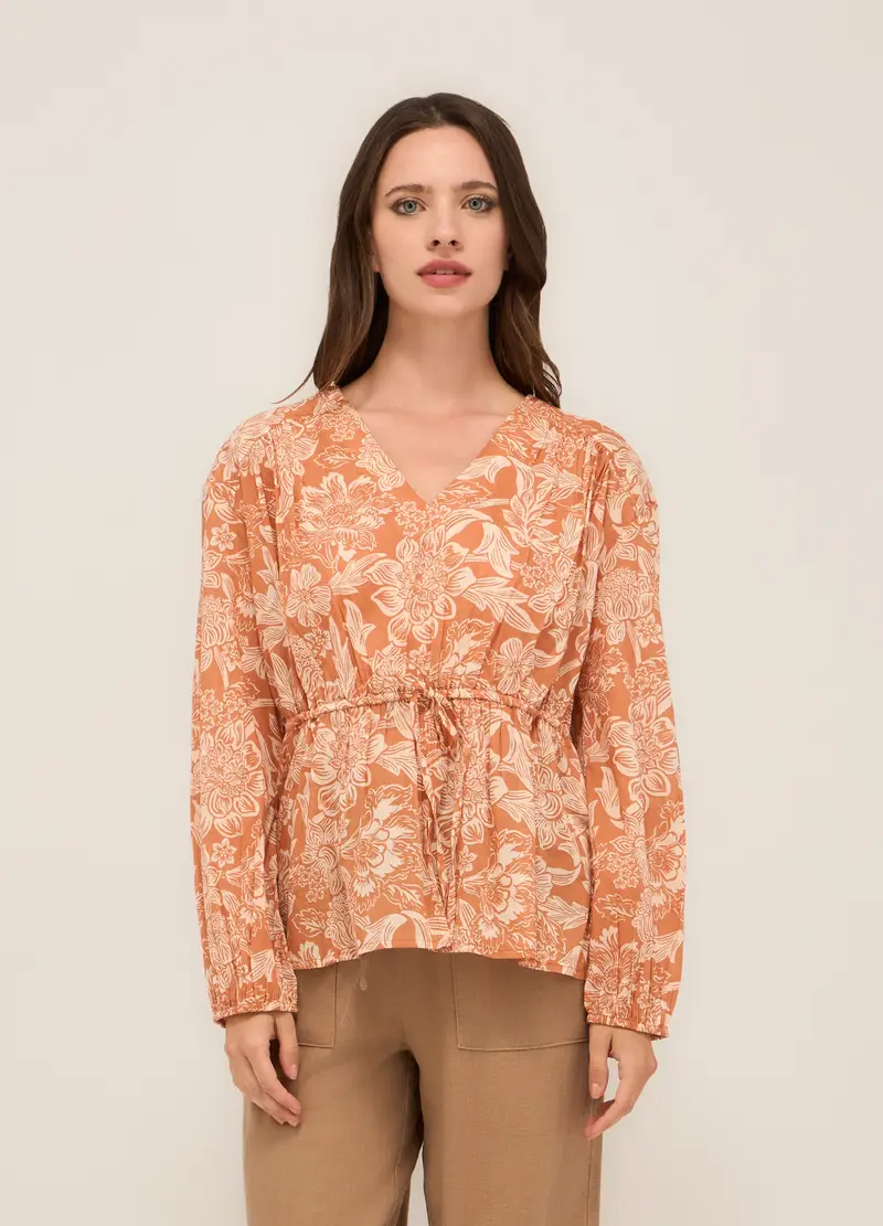 Upim, Blusa In Popeline Di Puro Cotone Donna, Arancione papaya, Taglia: XS