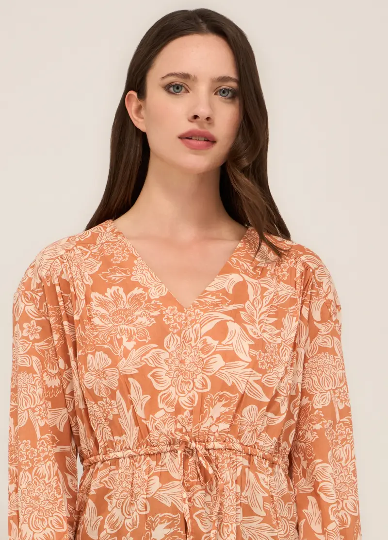 Upim, Blusa In Popeline Di Puro Cotone Donna, Arancione papaya, Taglia: XS miniatura 2