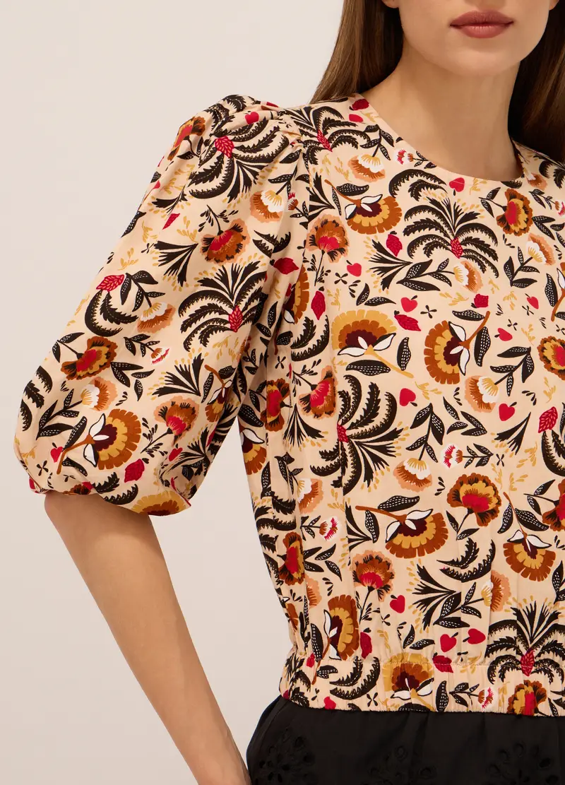 Upim, Blusa In Popeline Di Puro Cotone Donna, Beige chiaro, Taglia: XS miniatura 2