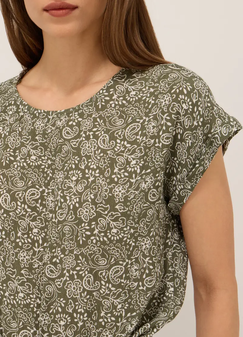 Upim, Blusa In Pura Viscosa Con Stampa Donna, Verde salvia, Taglia: M miniatura 2
