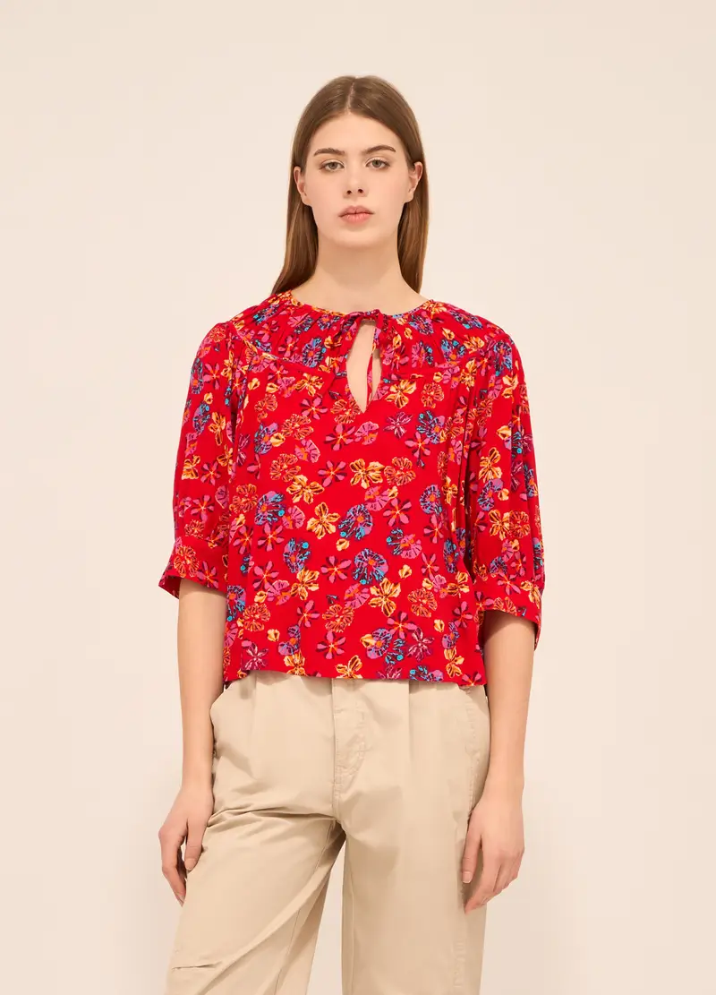 Upim, Blusa In Pura Viscosa Donna, Arancione tangerine, Taglia: XS