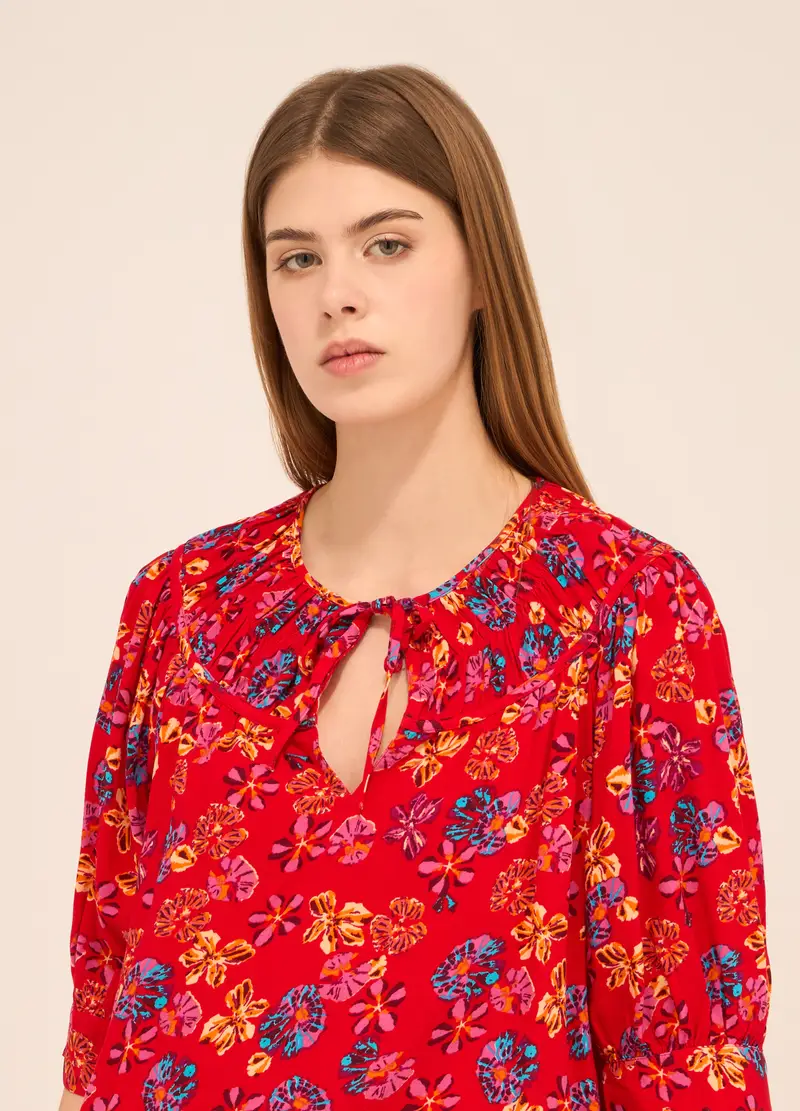 Upim, Blusa In Pura Viscosa Donna, Arancione tangerine, Taglia: XS miniatura 2