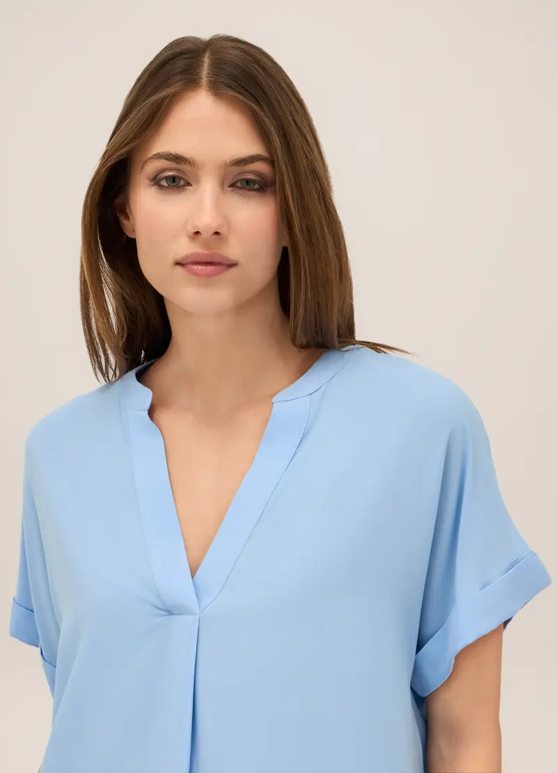 Upim, Blusa In Pura Viscosa Donna, Azzurro chiaro, Taglia: 40 miniatura 2