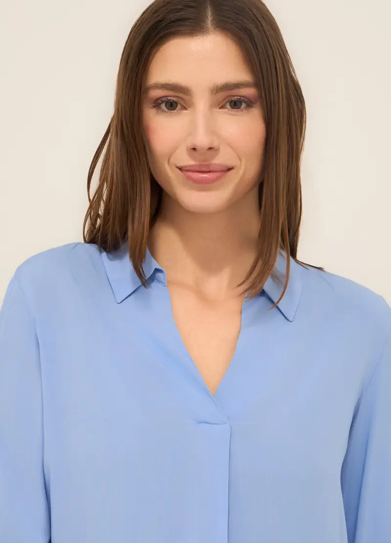 Upim, Blusa In Pura Viscosa Donna, Azzurro chiaro, Taglia: M miniatura 2