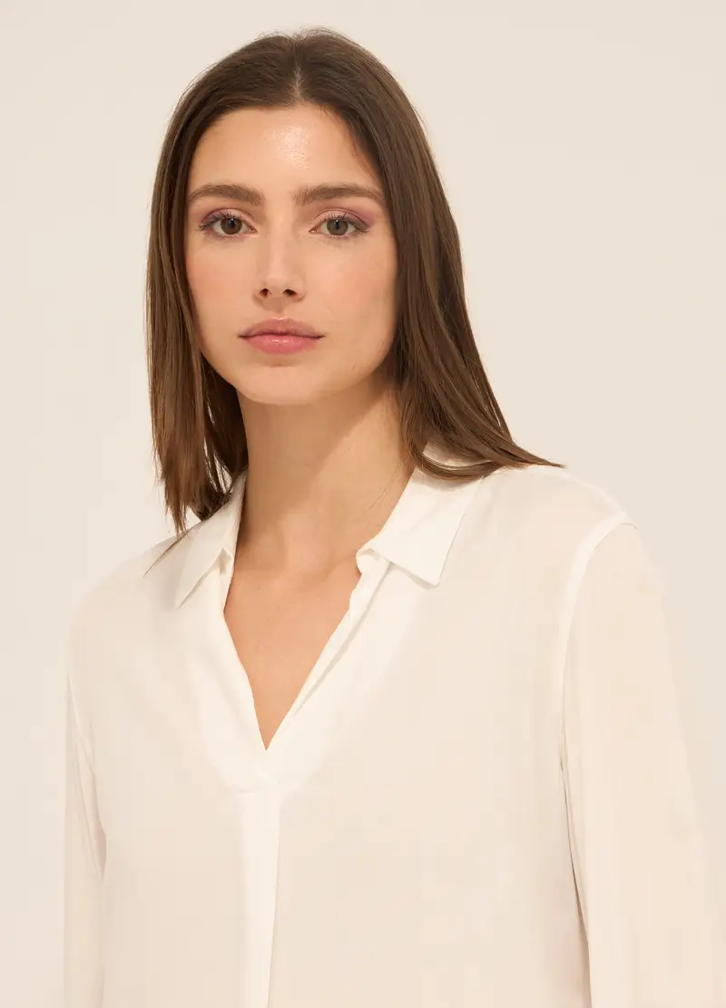 Upim, Blusa In Pura Viscosa Donna, Bianco gesso, Taglia: M miniatura 2