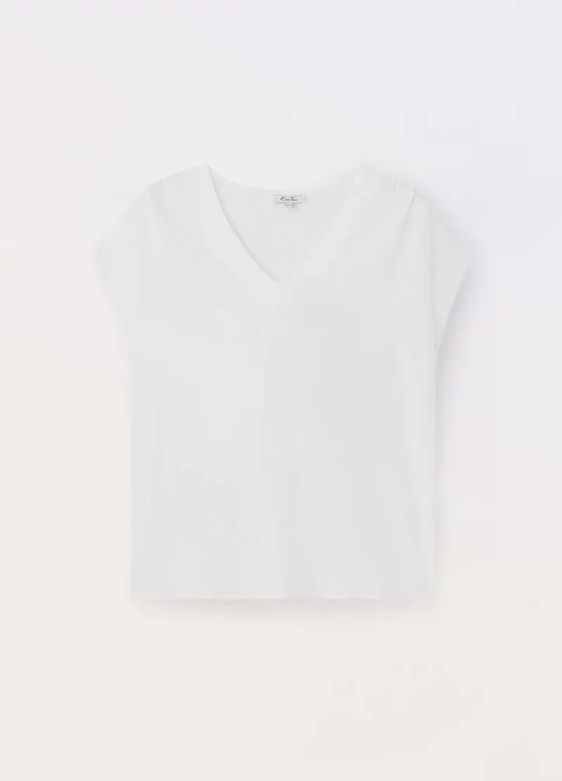 Upim, Blusa In Pura Viscosa Donna Curvy, Bianco gesso, Taglia: S