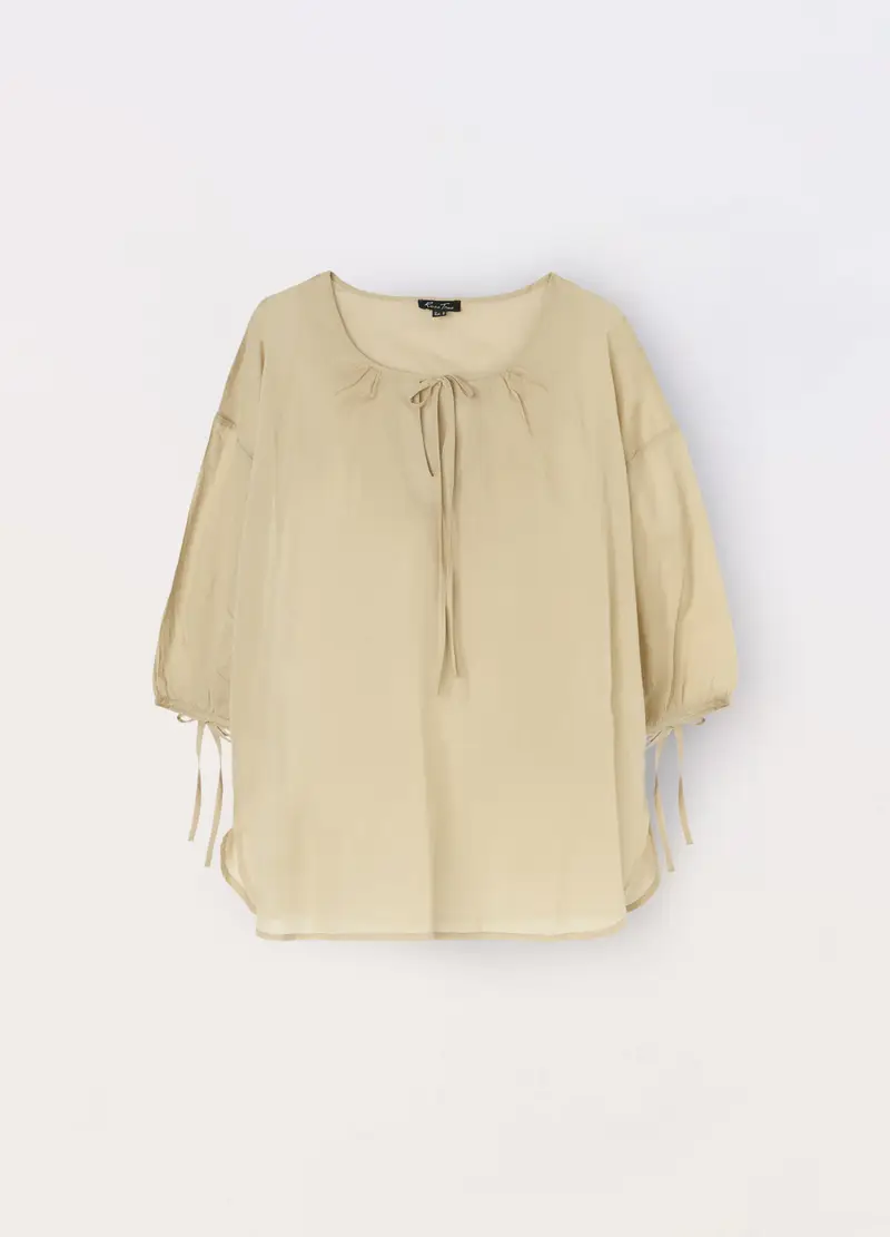 Upim, Blusa In Puro Cotone Donna Curvy, Bianco avorio, Taglia: S