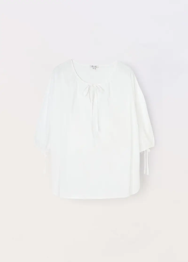Upim, Blusa In Puro Cotone Donna Curvy, Bianco gesso, Taglia: S