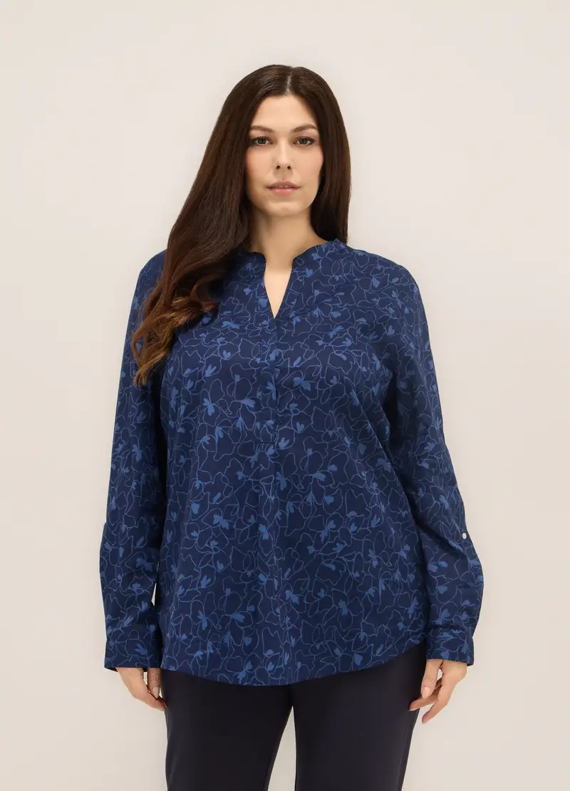 Upim, Blusa In Puro Cotone Donna Curvy, Blu navy, Taglia: 41