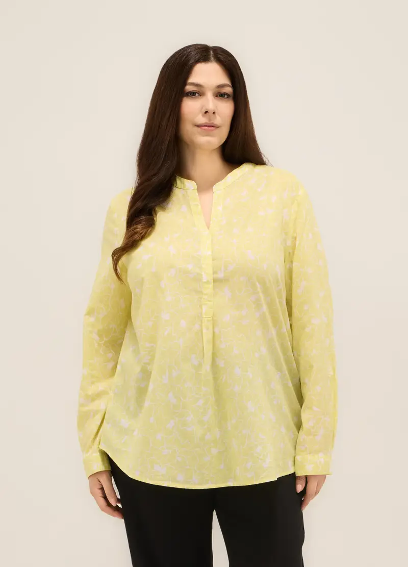 Upim, Blusa In Puro Cotone Donna Curvy, Giallo limone, Taglia: 41