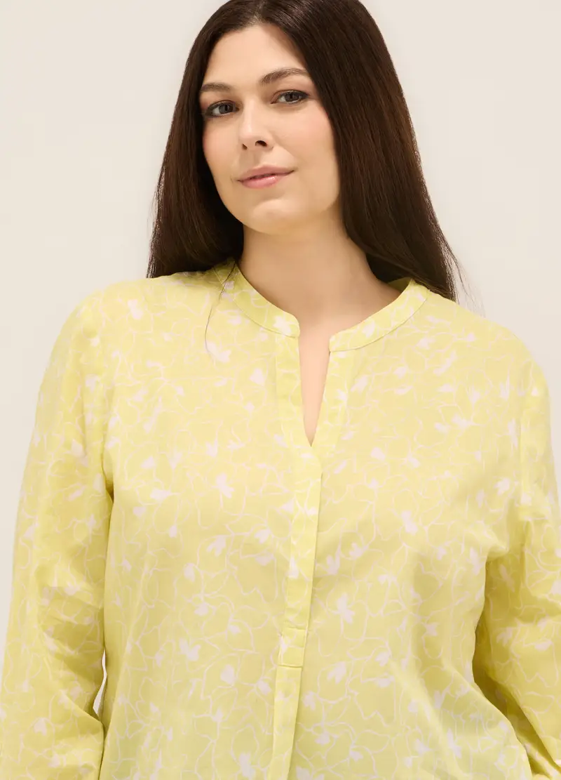Upim, Blusa In Puro Cotone Donna Curvy, Giallo limone, Taglia: 41 miniatura 2