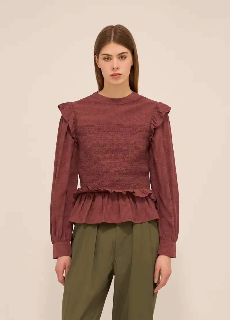 Upim, Blusa Misto Cotone Donna, Rosa scuro, Taglia: XS