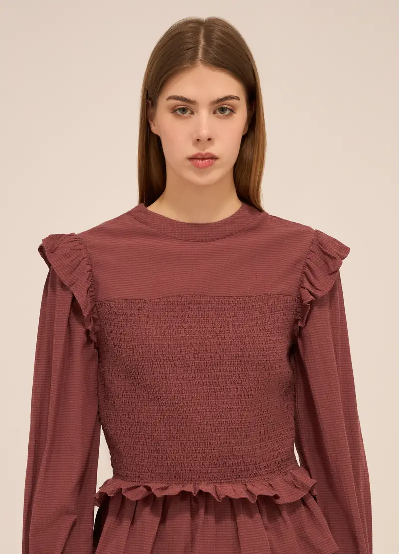 Upim, Blusa Misto Cotone Donna, Rosa scuro, Taglia: XS miniatura 2