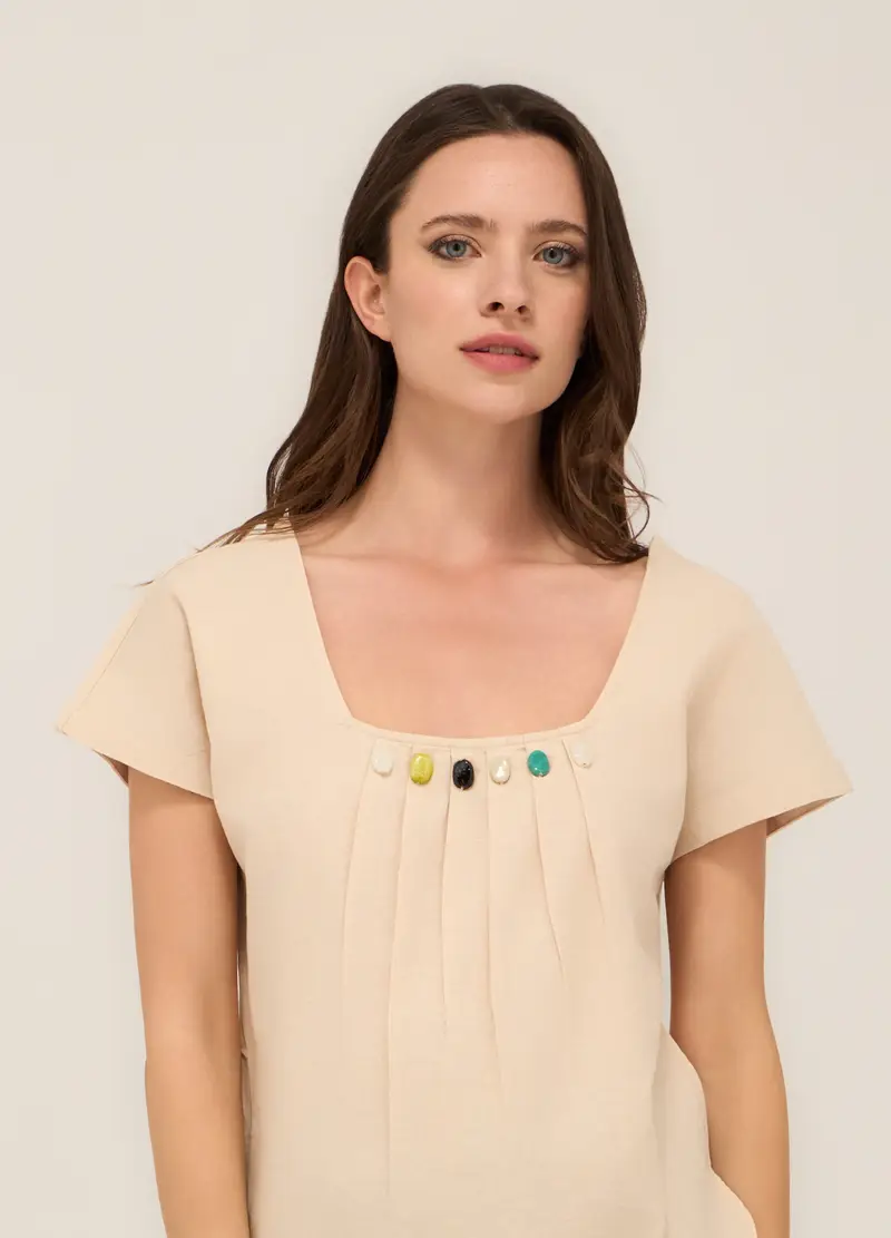 Upim, Blusa Misto Lino Donna, Rosa polveroso, Taglia: XS miniatura 2