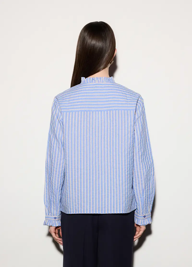 Blusa Regular Fit Con Scollo A Goccia Donna, Unisex, Azzurro cielo miniatura 3