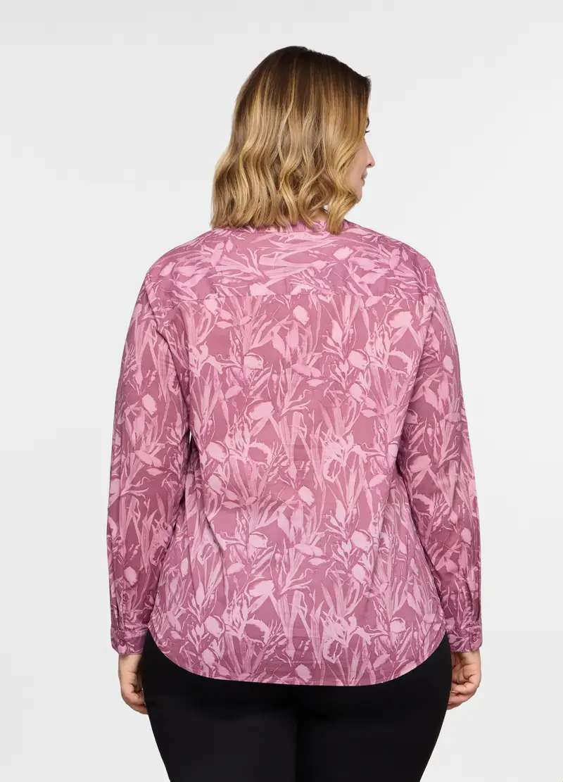 Blusa Regular Fit Con Scollo A V Donna Curvy, Rosa chiaro miniatura 2