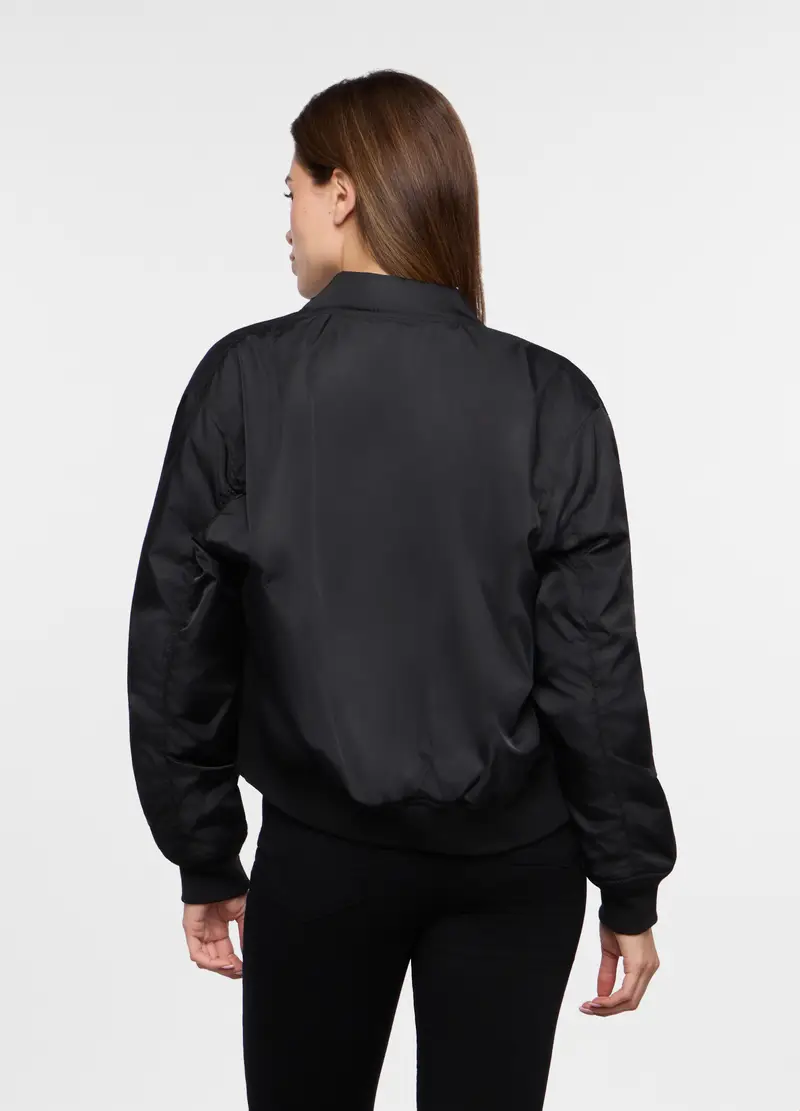 Bomber Imbottito Donna, Nero miniatura 2