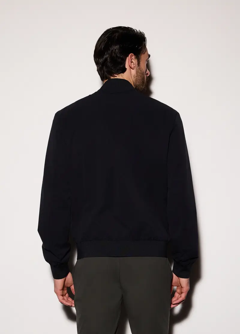 Bomber In Tessuto Tecnico Uomo, Blu scuro miniatura 2