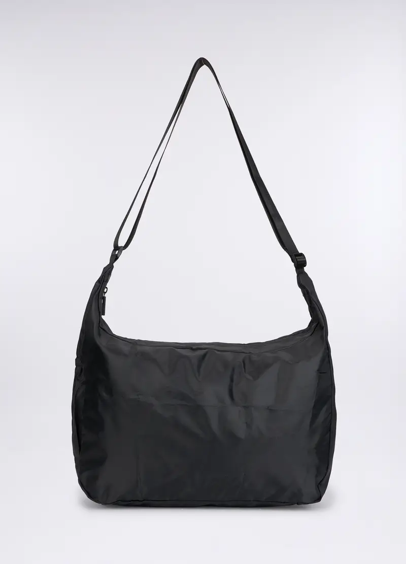 Borsa A Tracolla In Tessuto Donna, Nero