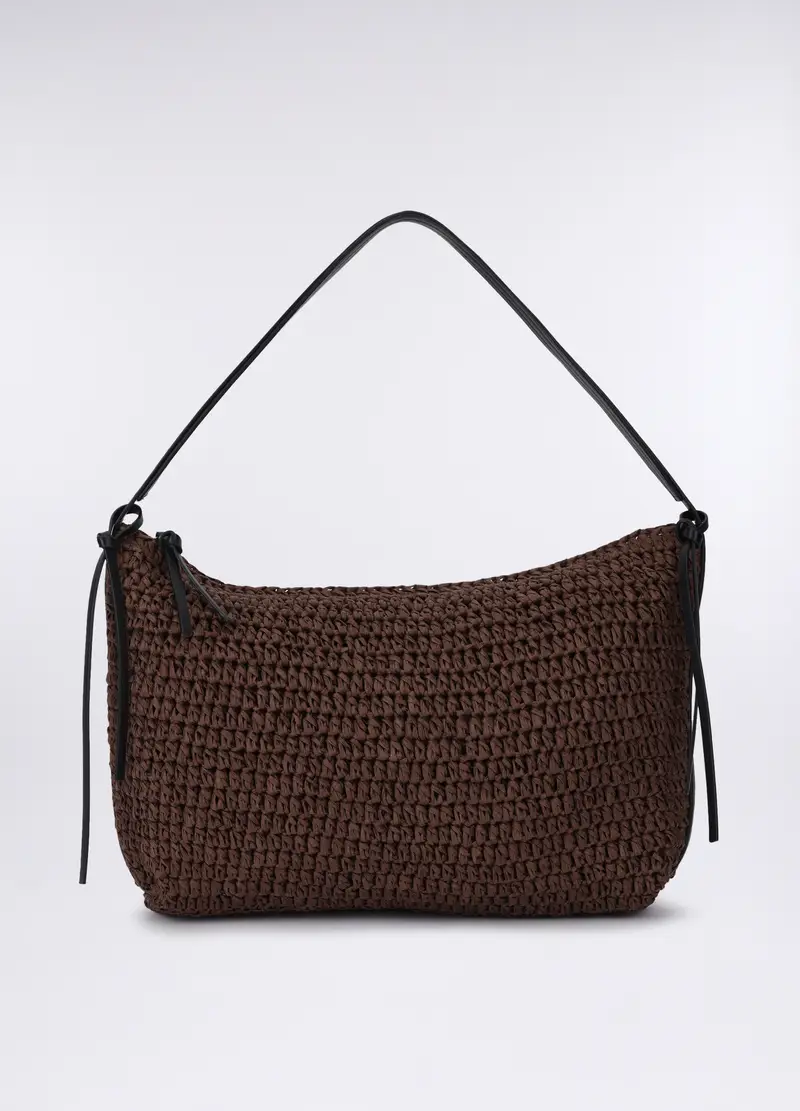 Borsa Crochet Donna, Marrone cioccolato