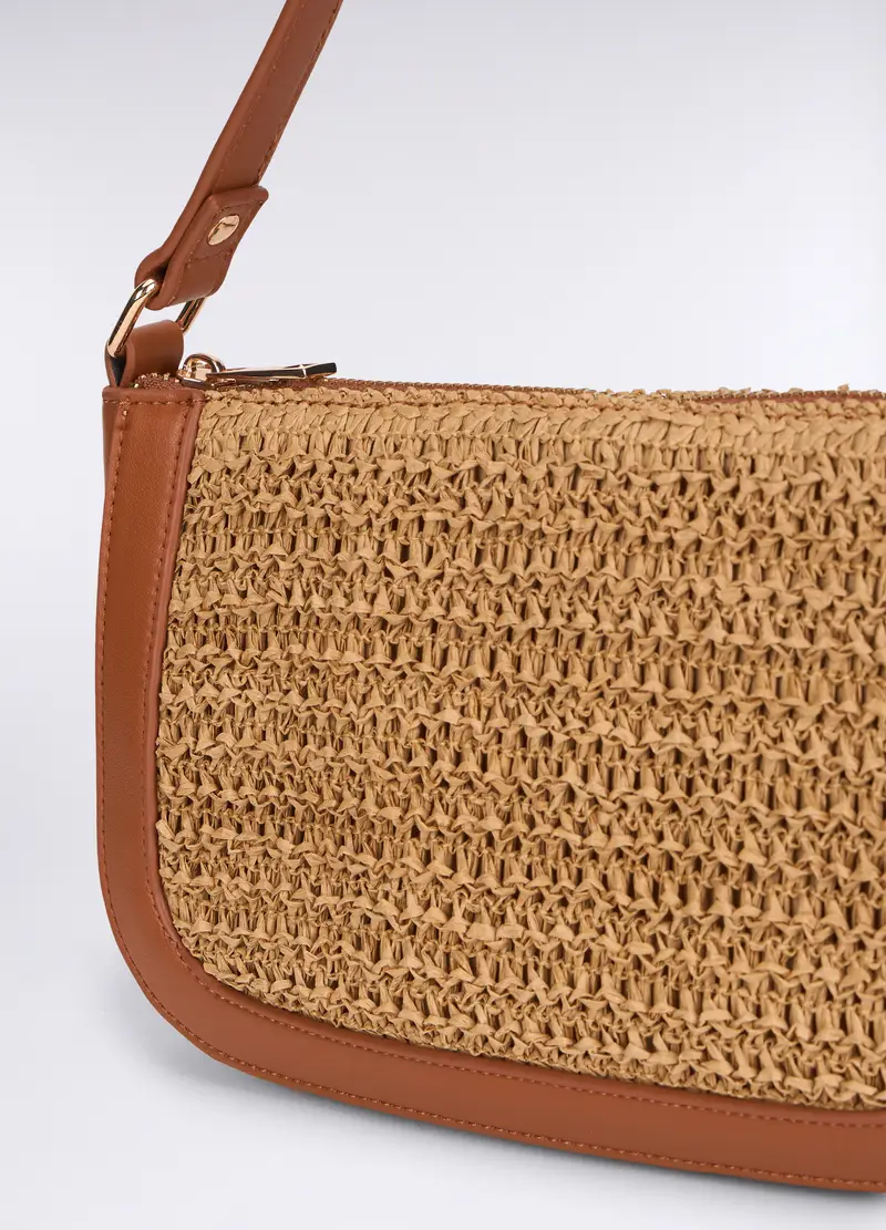 Borsa In Carta Tessile Donna, Marrone cioccolato miniatura 2