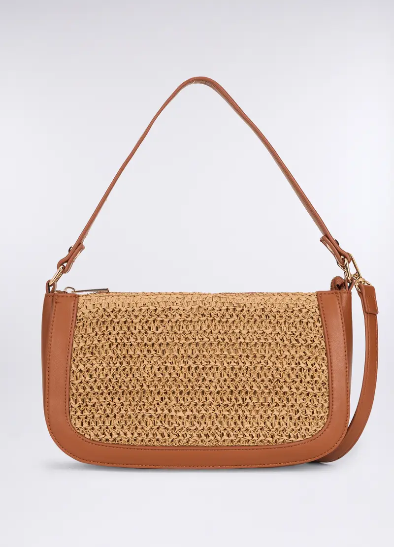 Borsa In Carta Tessile Donna, Marrone cioccolato