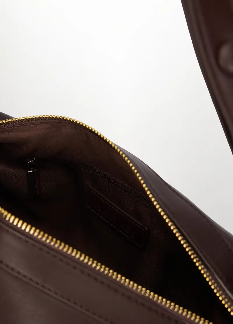 Borsa In Eco Pelle Donna, Marrone cioccolato miniatura 3