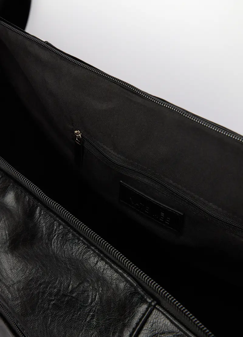 Borsa In Eco Pelle Donna, Nero miniatura 3