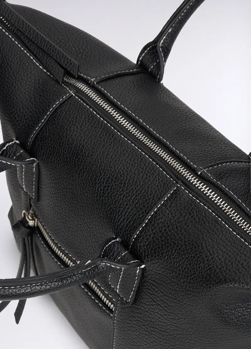 Borsa In Eco Pelle Donna, Nero miniatura 3